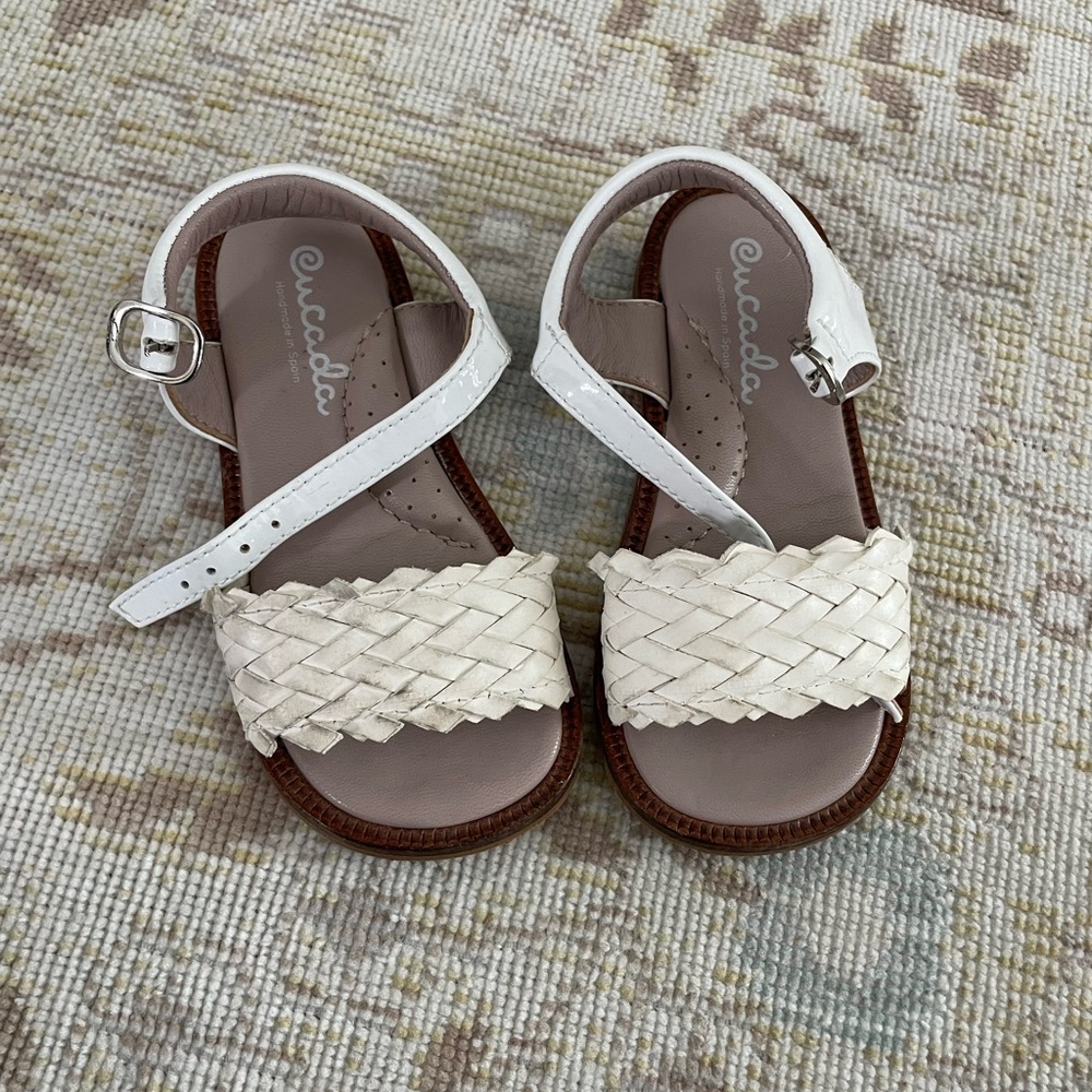 Eli957 WHITE BRAIDed SANDALS